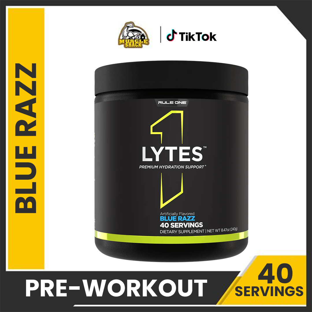 Rule 1 LYTES - 40 Servings, Blue Razz Flavor | Hydration Support Mix | Pre-Workout