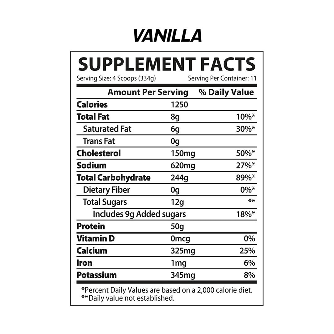 Muscle Rulz Gain Rulz Premium Weight Gainer Protein Formula - 8.1lbs