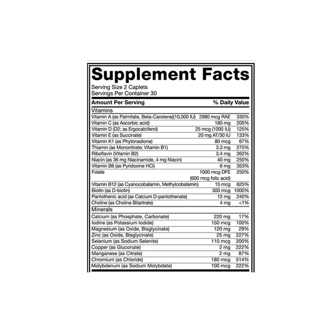 Mutant Multi 60 Caplets | THE COMPLETE EASY TO SWALLOW Multivitamin | MULTIVITAMINS | ATHLET'S VITAMINS |