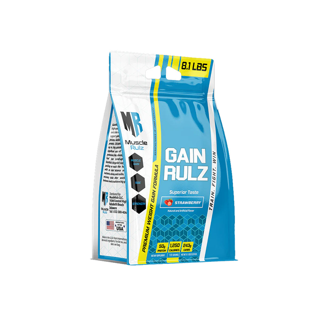 Muscle Rulz Gain Rulz Premium Weight Gainer Protein Formula - 8.1lbs