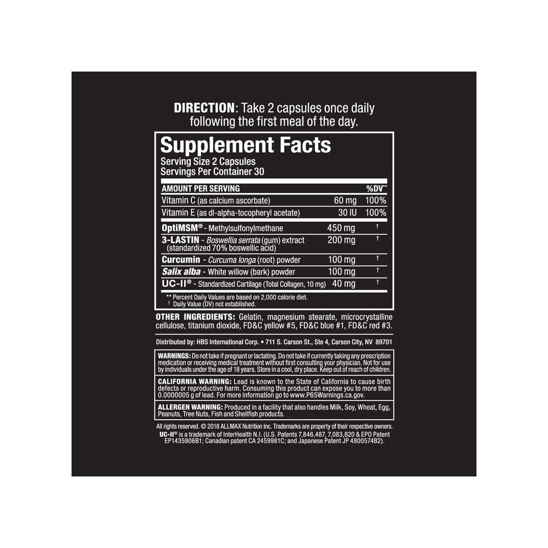 AllMax Nutrition Advanced AllFlex All-In-One Joint Formula - 60 Capsules | AllMax Nutrition