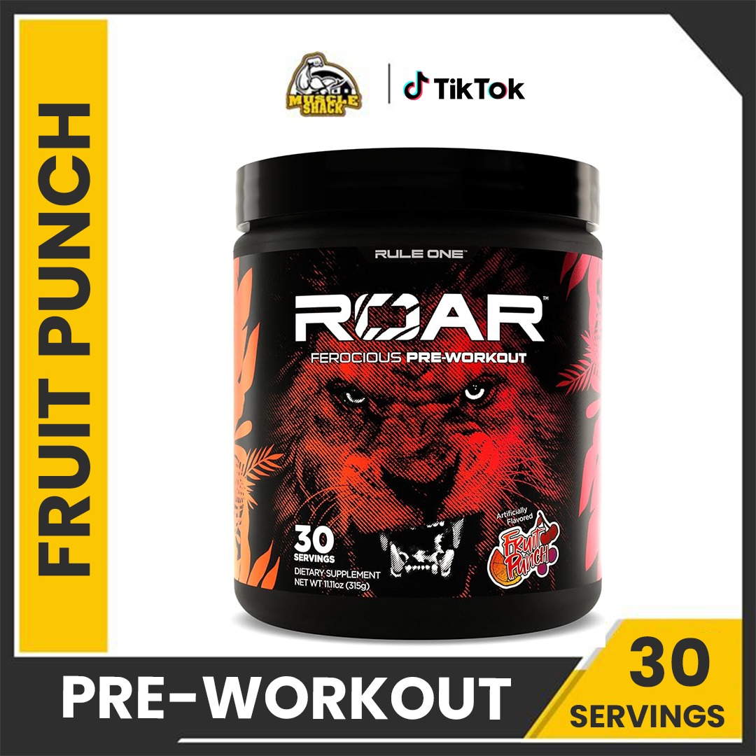 Rule 1 R1 Roar 30 Servings ,, 315g. | Fruit Punch | Pre-Workout | Boost Power & Energy. RULE 1 R1
