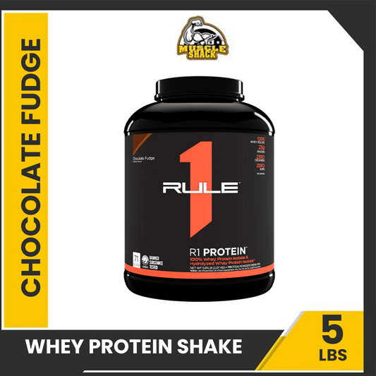 RULE 1 R1 PROTEIN - 100% WHEY PROTEIN ISOLATE & HYDROLYSATE - 5LBS - CHOCOLATE FUDGE