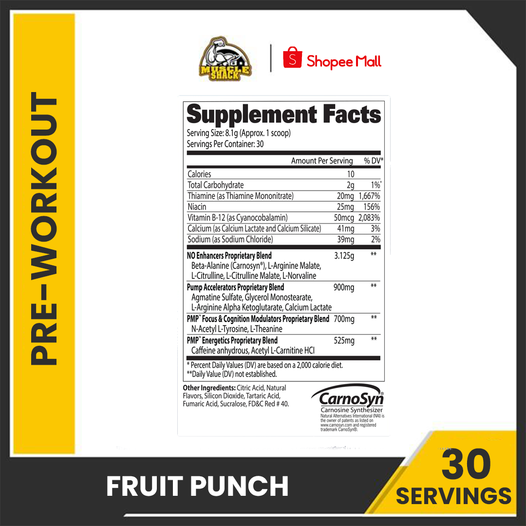 GAT PMP Pre-Workout | Fruit Punch | POWER BOOSTER | INCREASE MAX REPS | ENHANCE YOUR STAMINA |