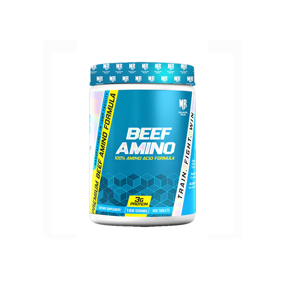 Muscle Rulz 100% Beef Amino - 300 Tablets