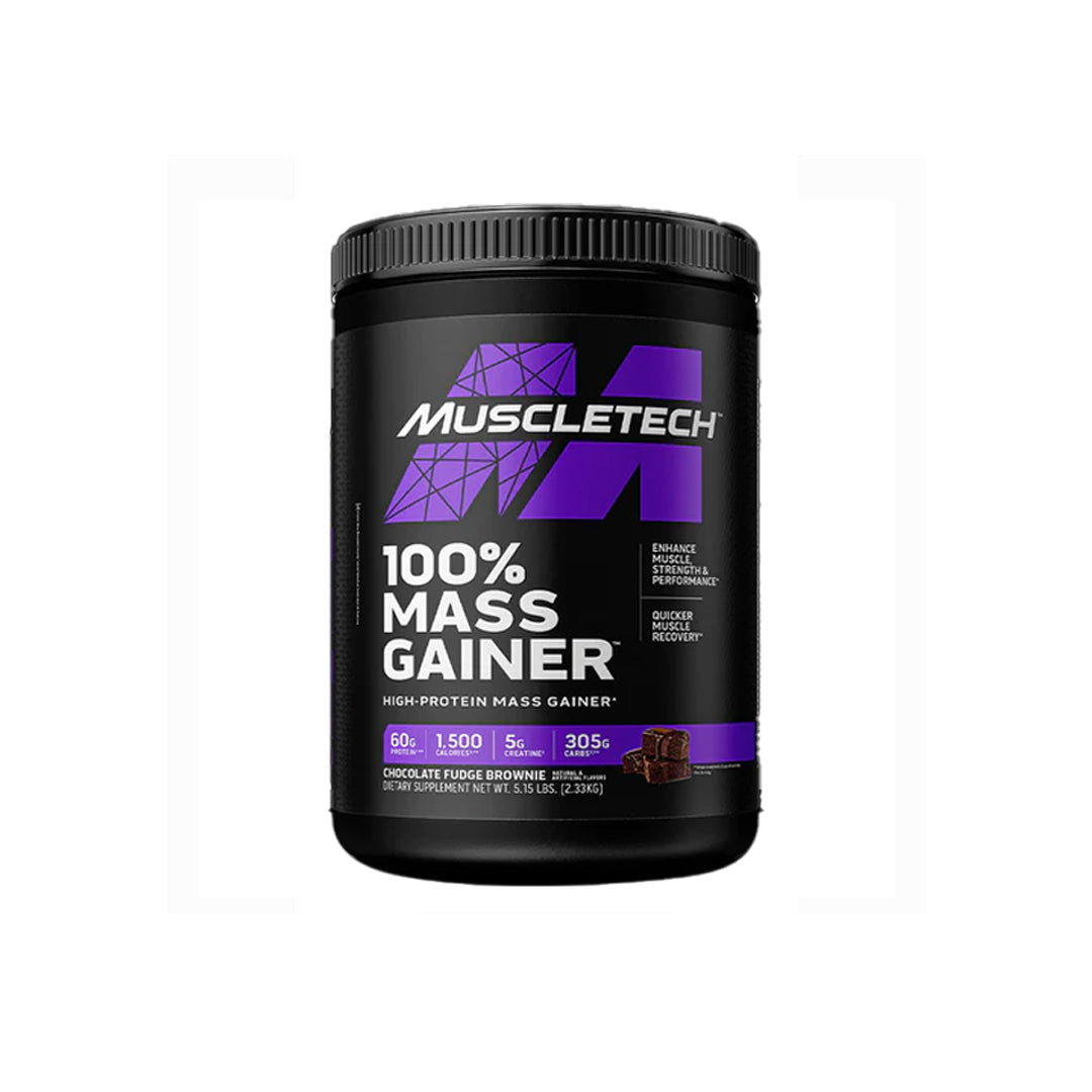 MuscleTech 100% Mass Gainer Chocolate Fudge Brownie - 5.15lbs