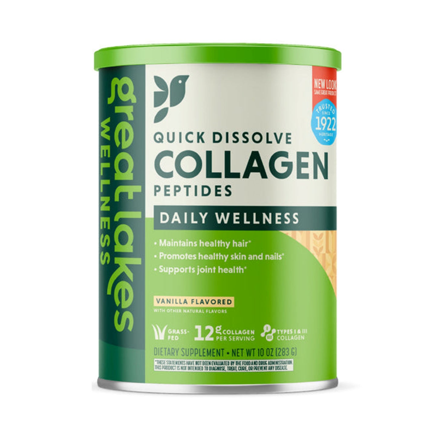 Great Lakes Wellness Collagen Peptides - 10oz | 22 Servings