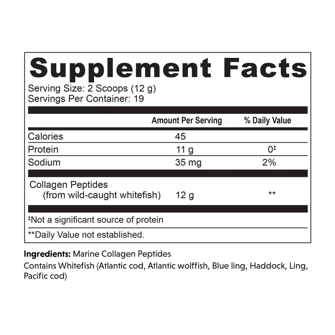 Great Lakes Wellness Daily Marine Collagen Peptides - 8oz | 19 Servings