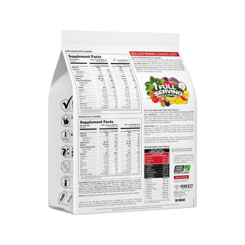 Perfect Sports Hulk Clean Mass Gainer - 10lbs