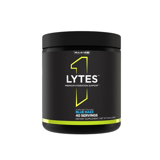 Rule 1 LYTES - 40 Servings, Blue Razz Flavor | Hydration Support Mix | Pre-Workout