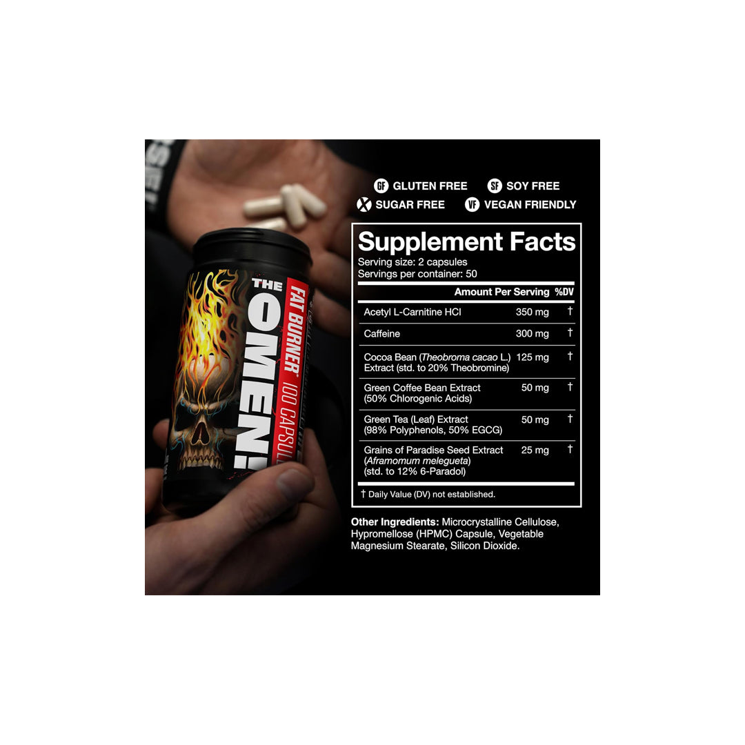 JNX Sports The Omen! Caution. Extreme Burn - 60 Capsules