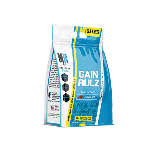 Muscle Rulz Gain Rulz Premium Weight Gainer Protein Formula - 8.1lbs