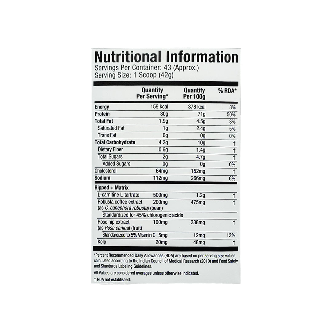 MuscleTech Nitro-Tech Ripped - 4lbs