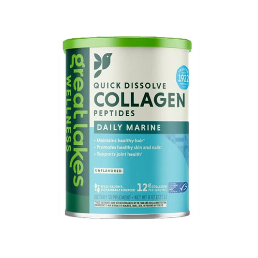 Great Lakes Wellness Daily Marine Collagen Peptides - 8oz | 19 Servings