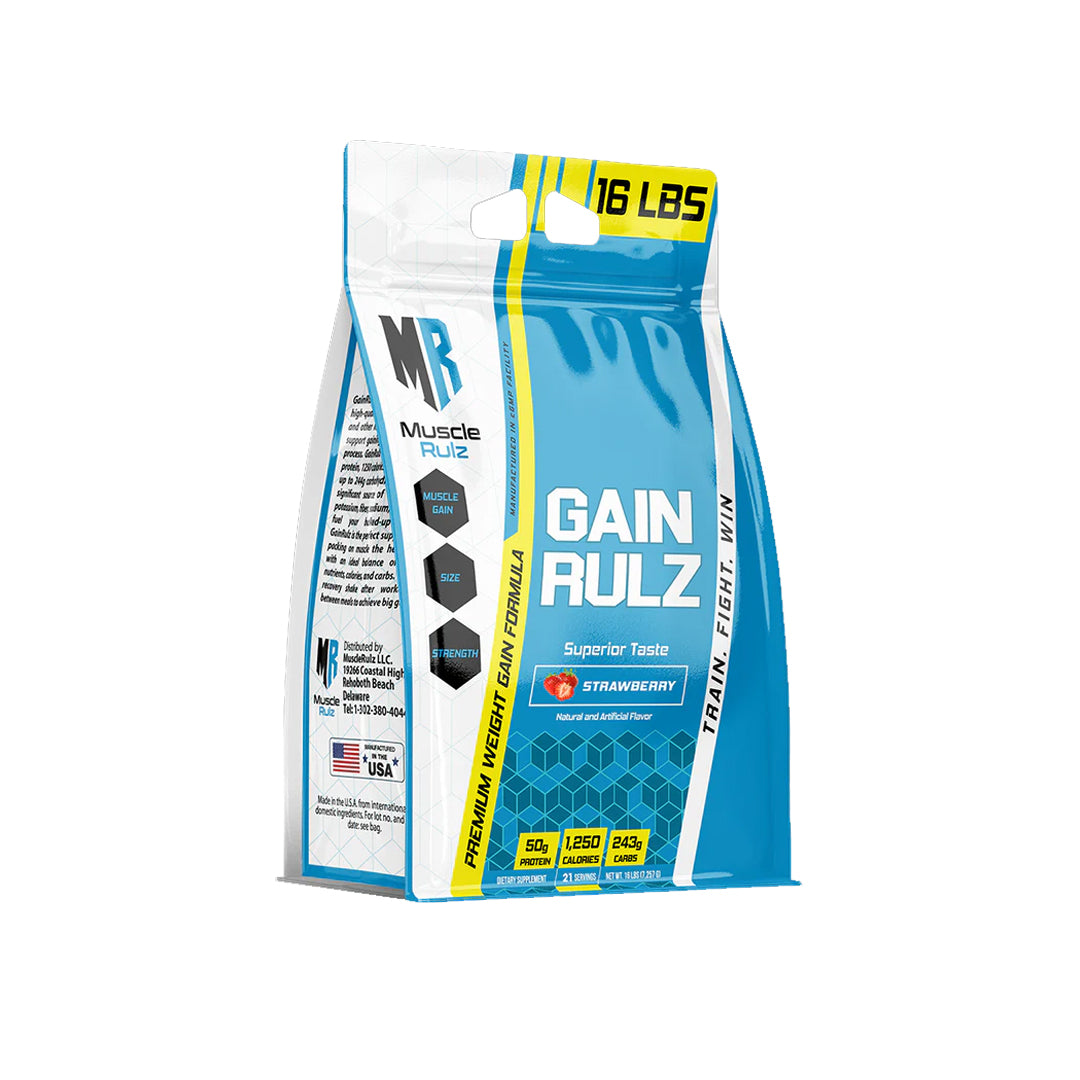 Muscle Rulz Gain Rulz Premium Weight Gainer Protein Formula - 16lbs